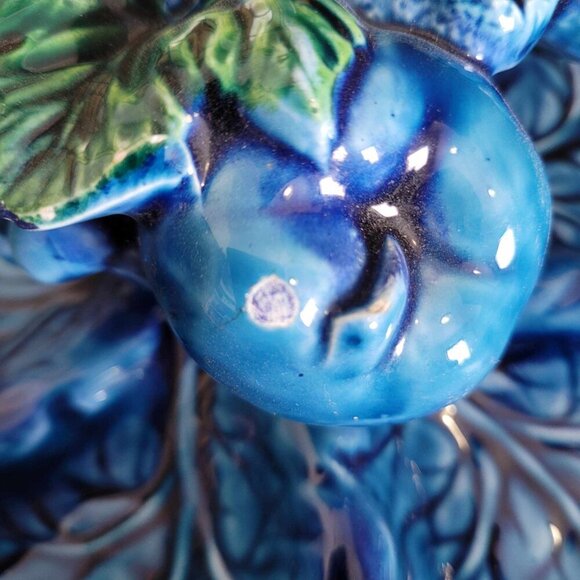 Inarco Mood Indigo Vintage Ceramic Serving Tray - Blue Fruits - Picture 10 of 13